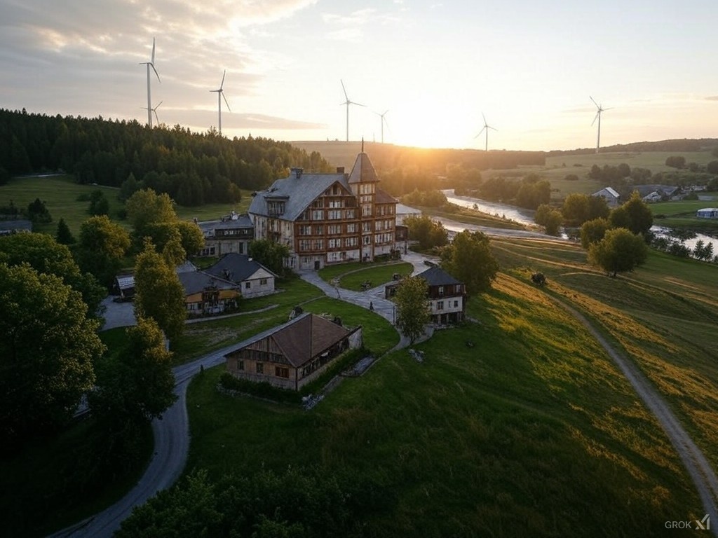 Вид на прекраную зону эко-отеля