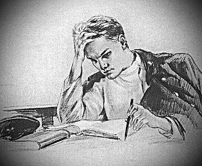 Юный Ленин за книгами