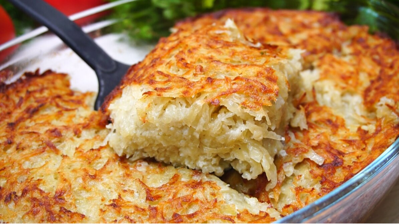 Картофельный кугель. Недорогое блюдо из картофеля, не зря говорят, чем проще тем вкуснее