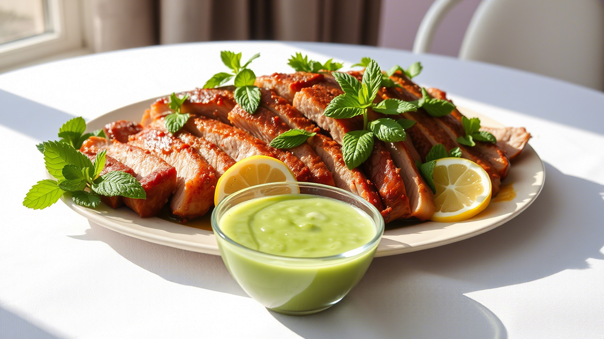 Баранина с мятным соусом