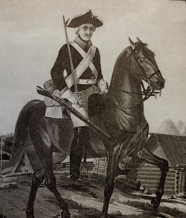 Русский драгун середины XVIII века.