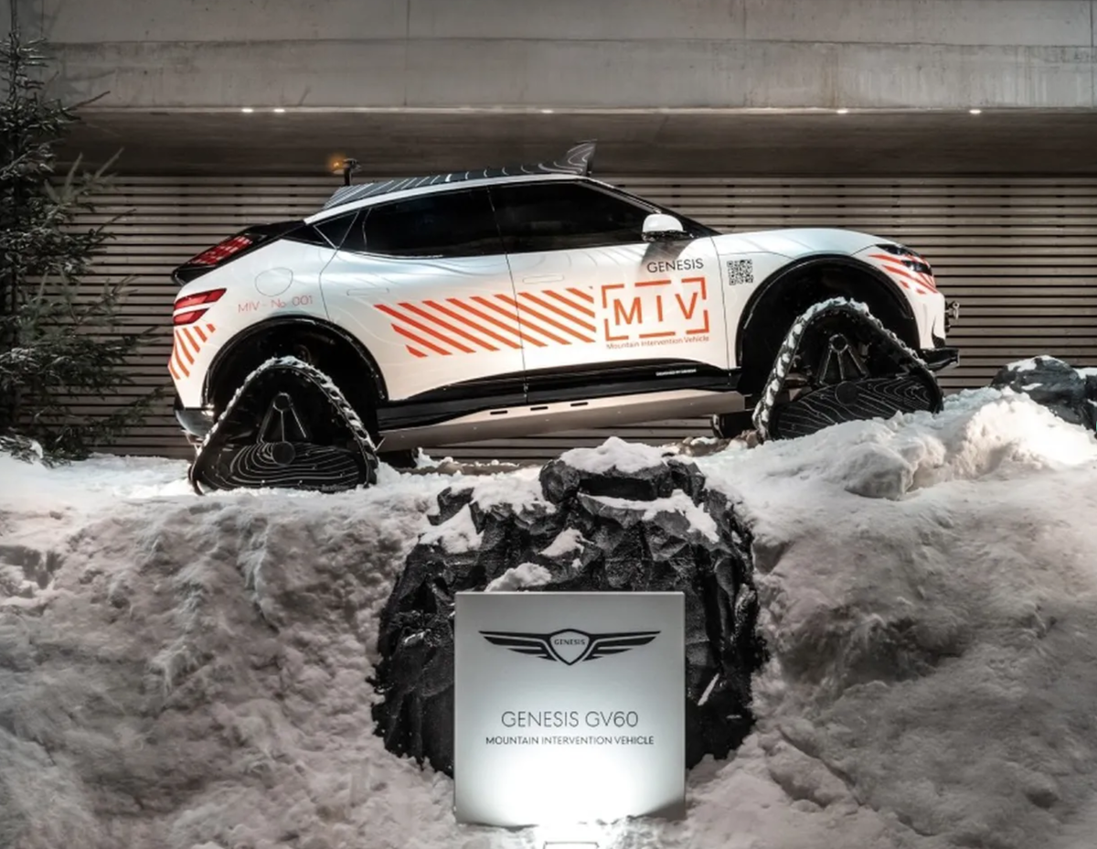    Электрокроссовер Genesis GV60 превратили в спасательный снегоход [ВИДЕО]