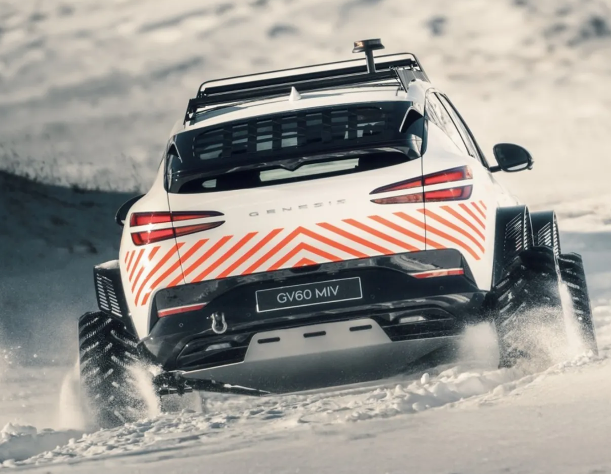    Электрокроссовер Genesis GV60 превратили в спасательный снегоход [ВИДЕО]
