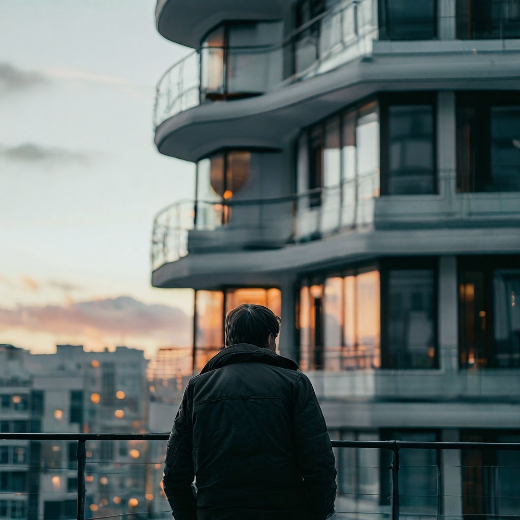 Погрузившись в свои уже привычные невесёлые мысли, он застыл. Рисунок от Яндекс GPT.