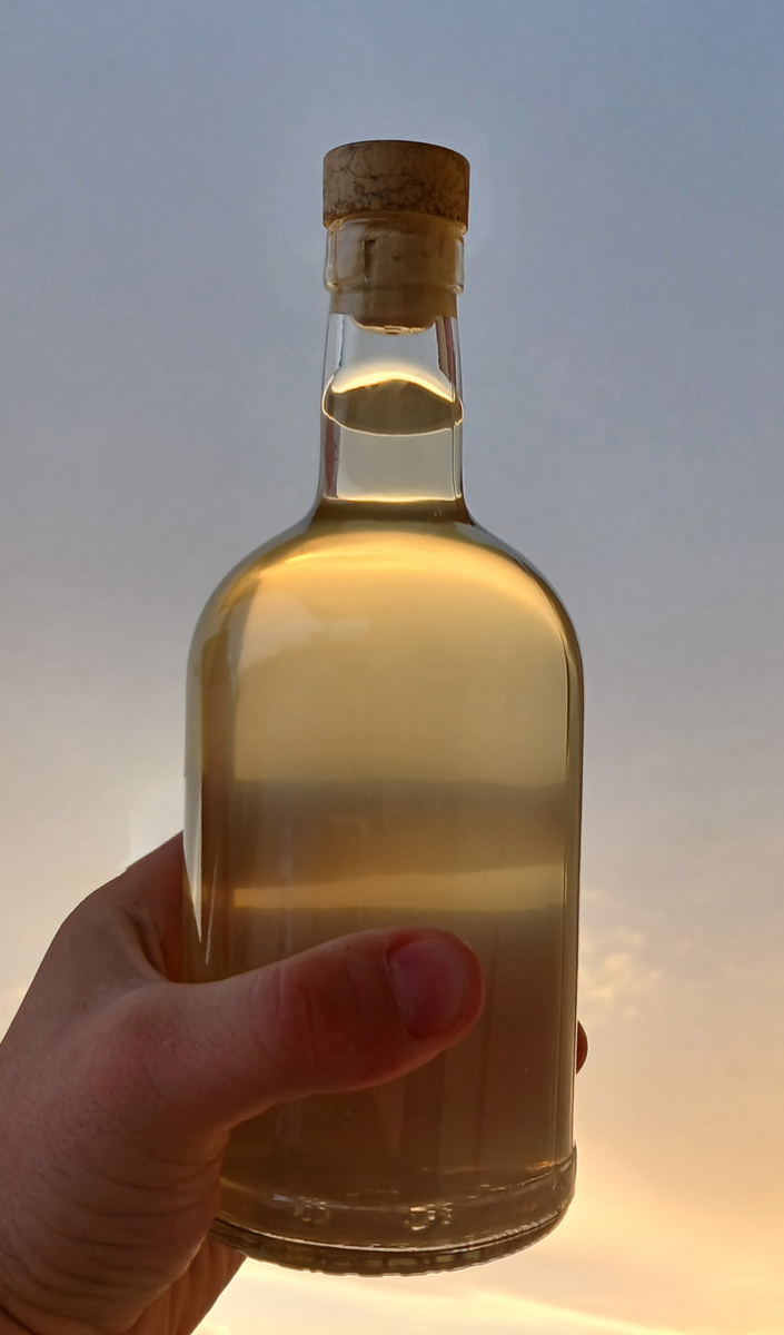 Результат после разлива, присутствует муть