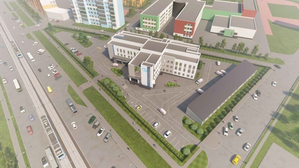    Проект поликлиники №9 на ул. Попова, 128. Источник: Институт "Алтайгражданпроект"