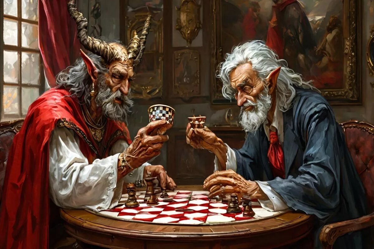 У любой игры есть философский смысл единства и борьбы противоположностей.
Фото: Нейросеть shedevrum.ai