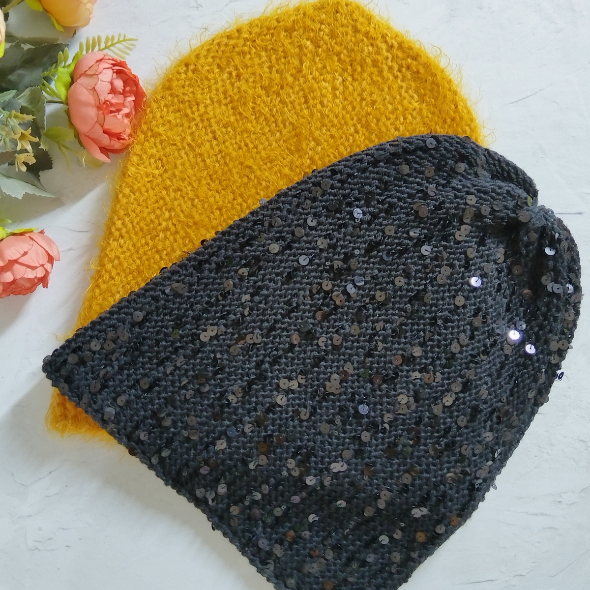 Мои "поперечные" шапки.