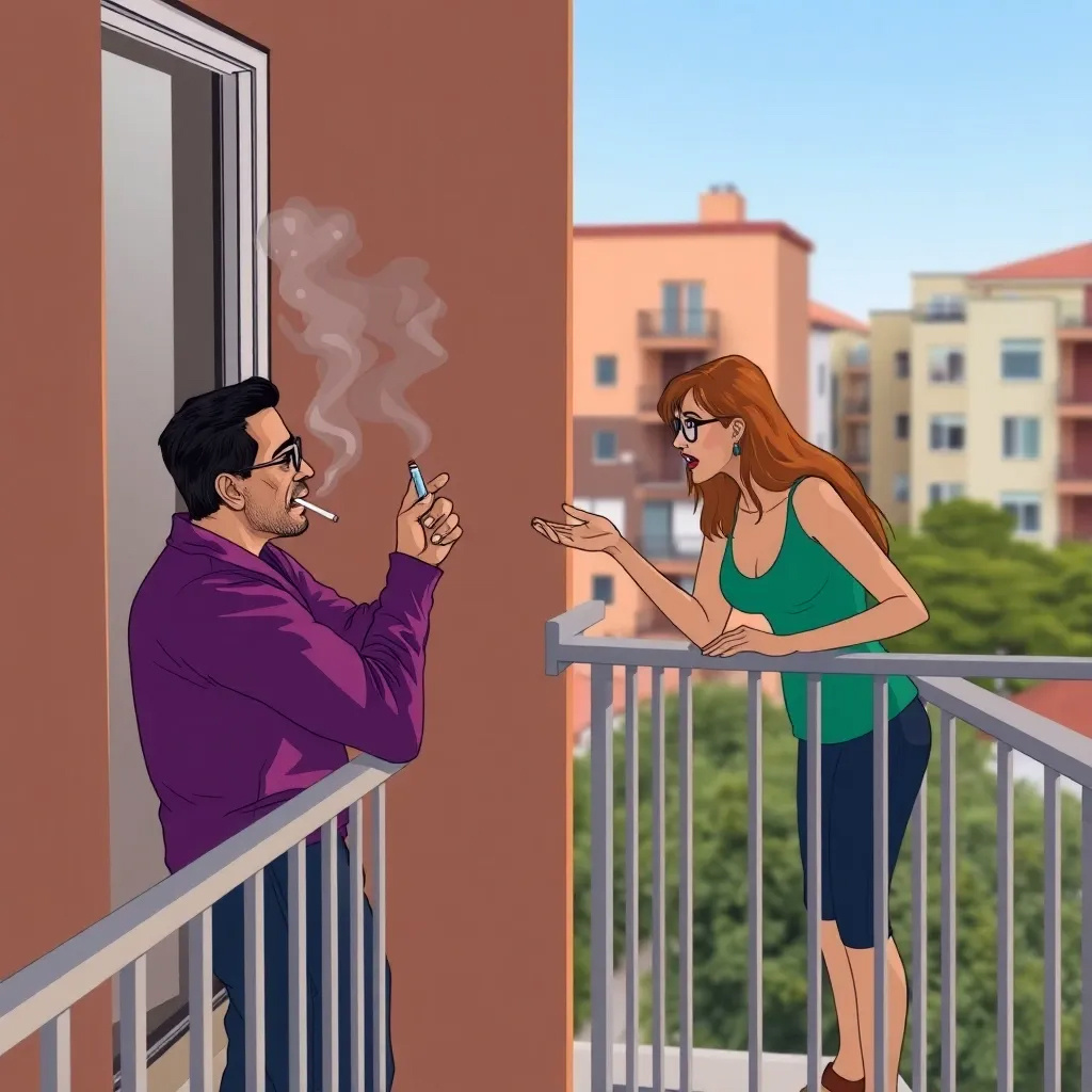 Скандал из-за курения на балконе