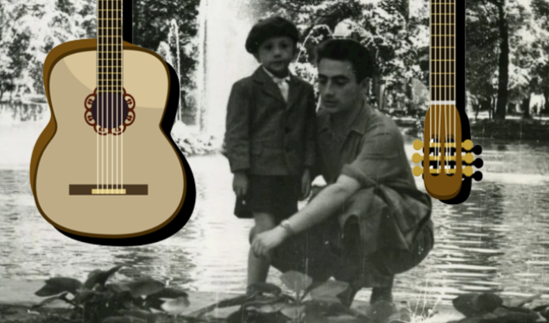 Александр Городницкий с сыном. 