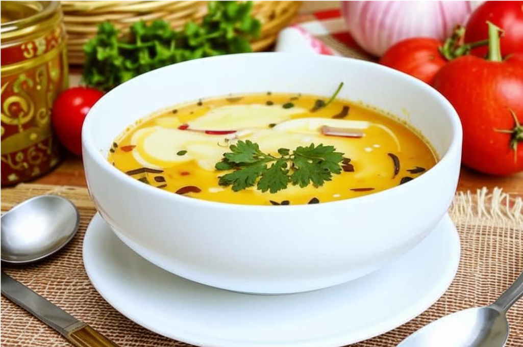 Рецепт древнего эпикурейского супа включал в себя мясо и мясные субпродукты, зерна пшеницы, специи и вино