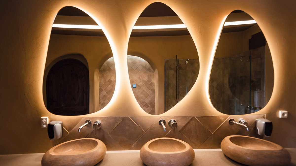 1. Зеркало в ванную комнату с подсветкой — практичность и стиль