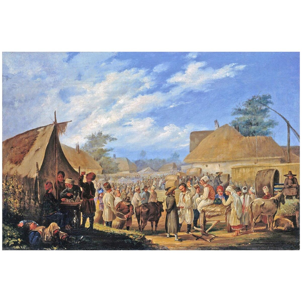 Василий Штернберг. Ярмарка на Украине. 1837-1838. Литературный музей, Москва
