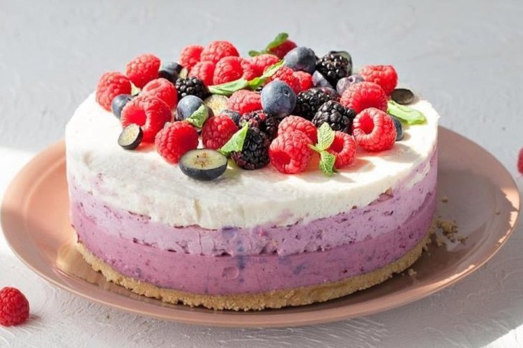 Ягодный чизкейк без выпечки