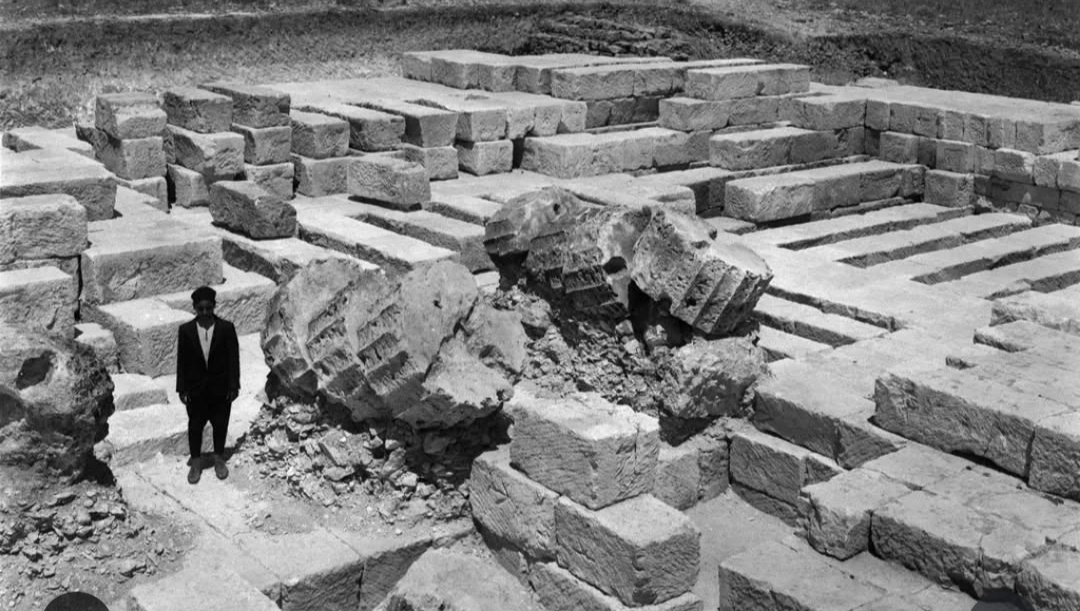 Храм Зевса при раскопках в 30-х годах.