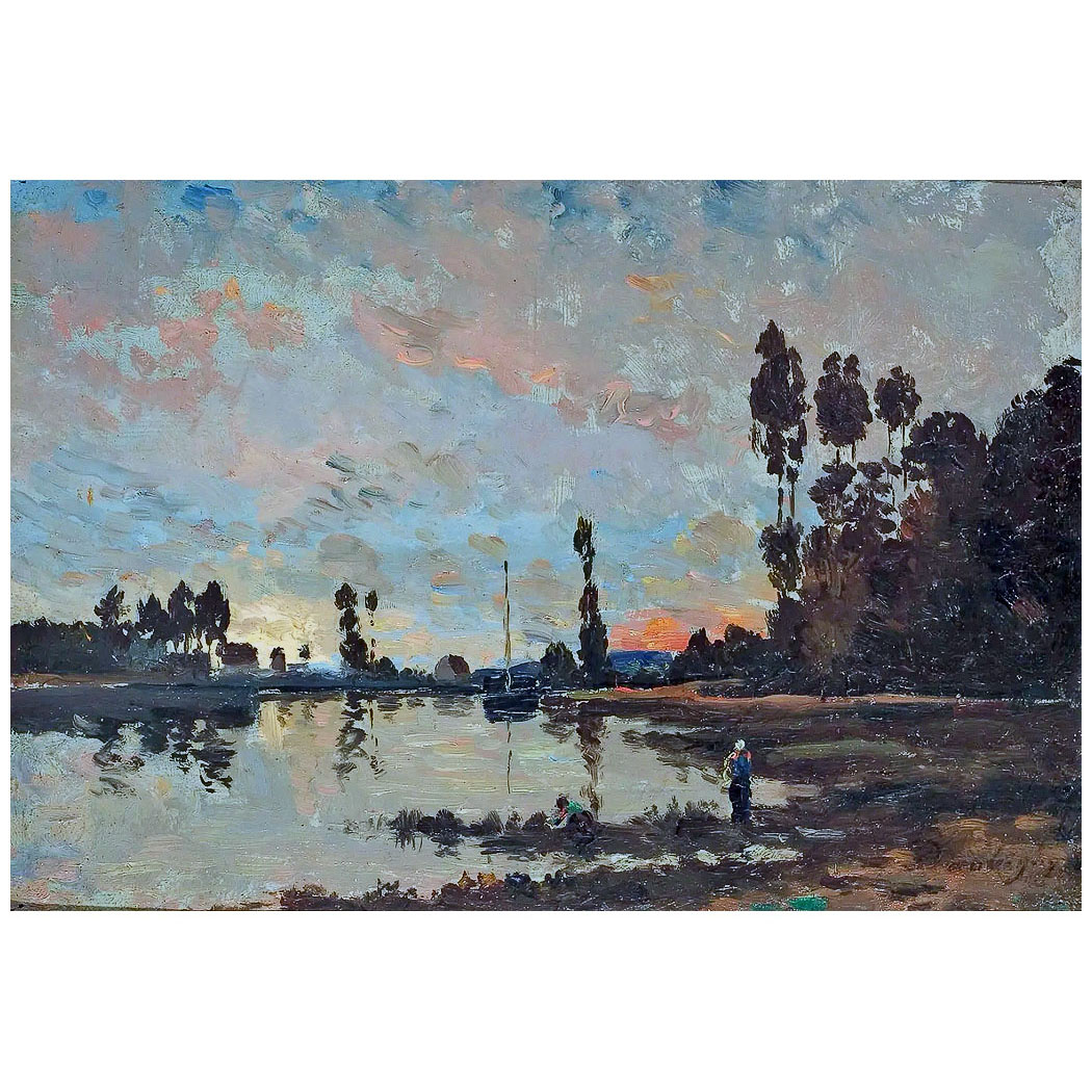 Charles-François Daubigny. Coucher de soleil sur l’Oise. 1870. Louvre, Paris