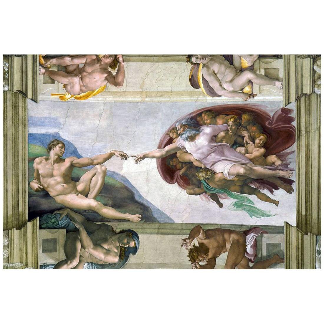 Michelangelo Buonarroti. La creazione dell'uomo. 