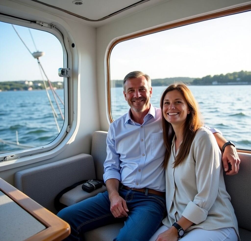 довольные владельцы хаусботов Sea Voyager 