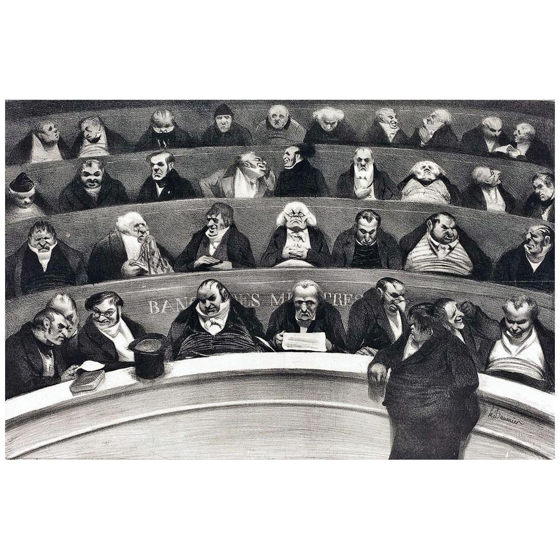 Honore Daumier. Le ventre legistatif. 1834. 