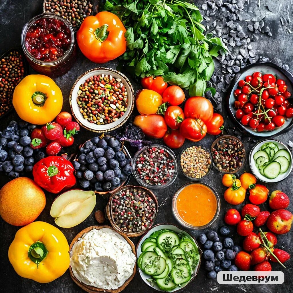 Примерный рацион по Dash-диете.