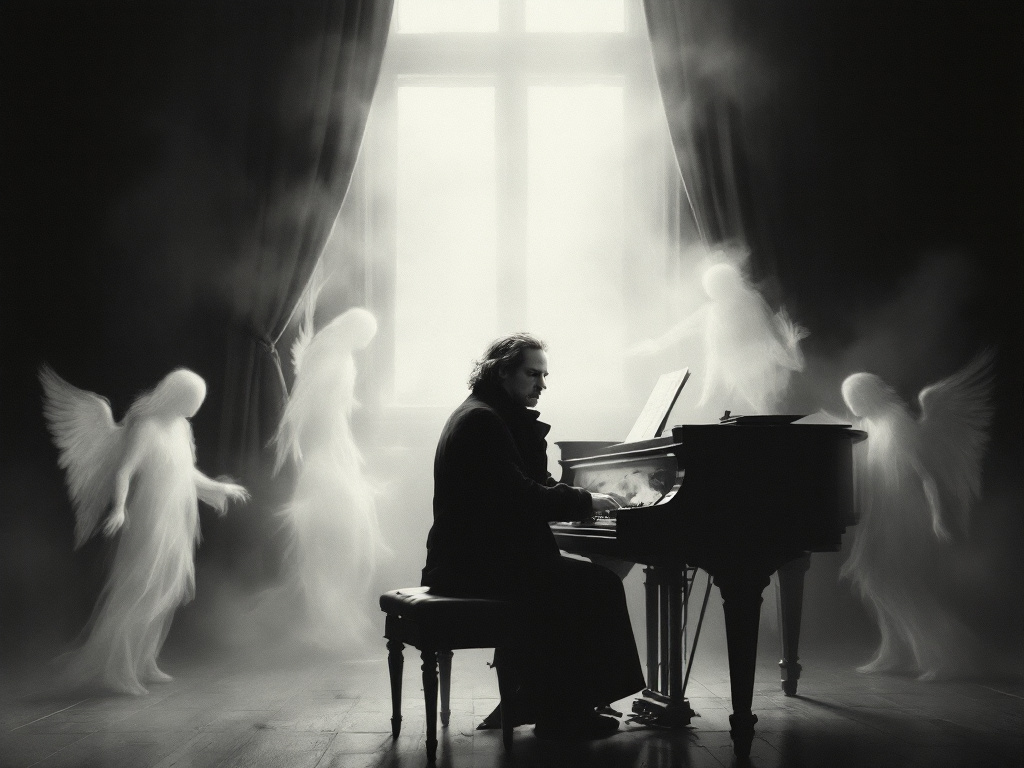 Иллюстрация к моменту, где Шуман слышит "голоса ангелов"