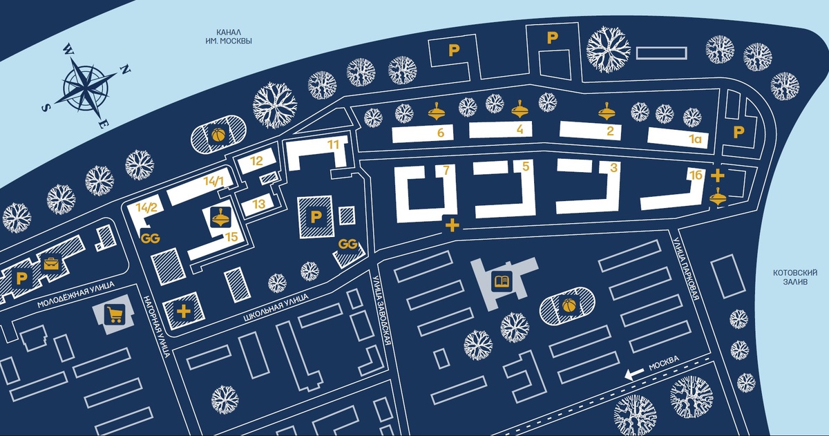 Генплан ЖК Бригантина