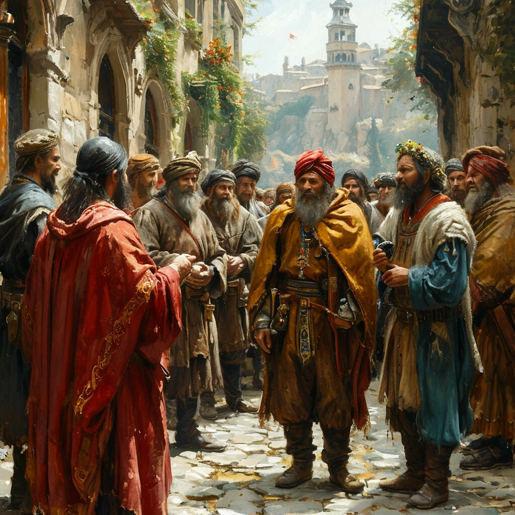 Евеи пришли просить Царя о милости.