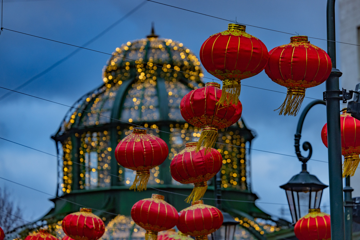 Китайские фонарики появились в Москве к наступлению китайского нового года