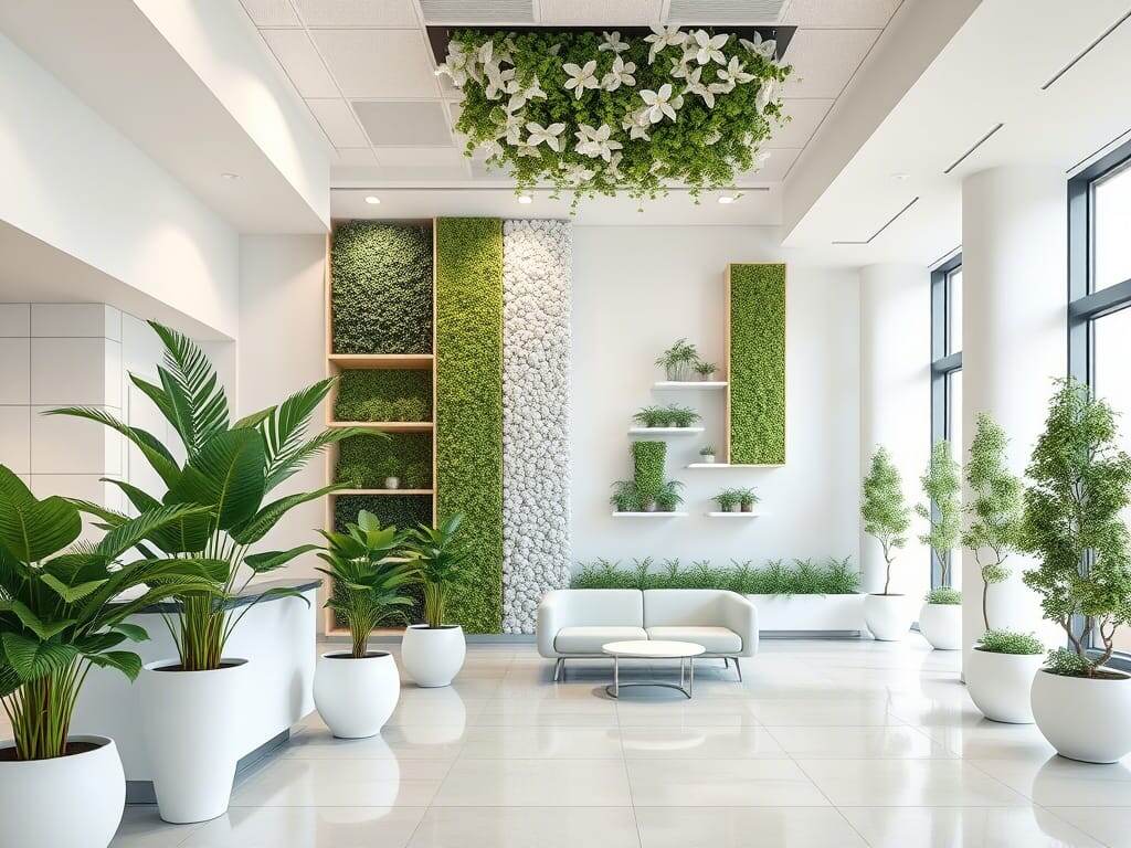 Идея озеленения мхом в медицинском центре