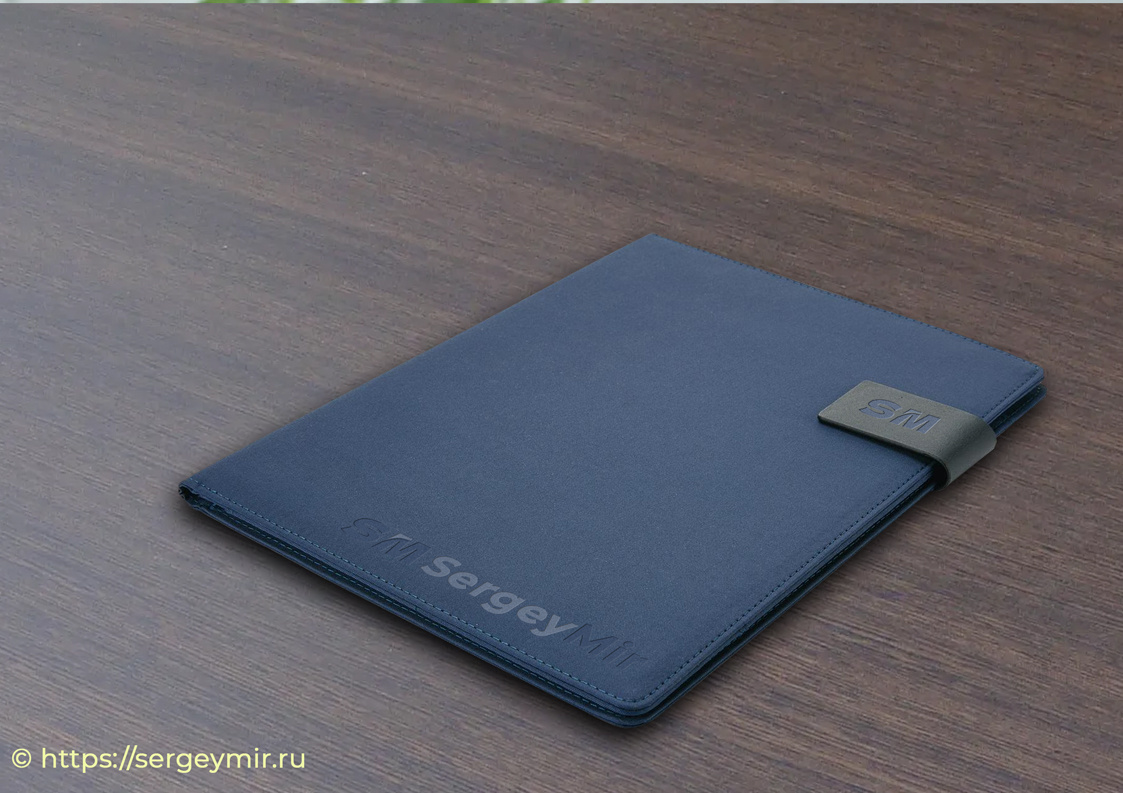 Мокап папки с застежкой для Photoshop – реалистичная PSD модель