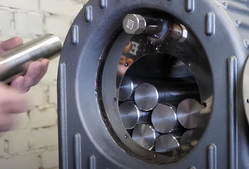 Цилиндры из нержавейки в закрытой каменке