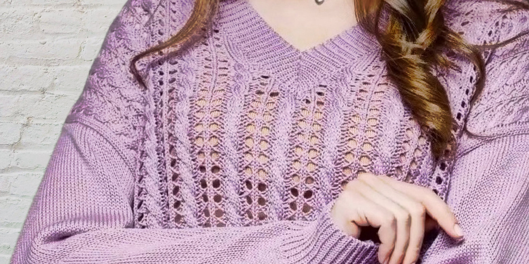 Весна почти на пороге! Вяжем ажурные пуловеры спицами