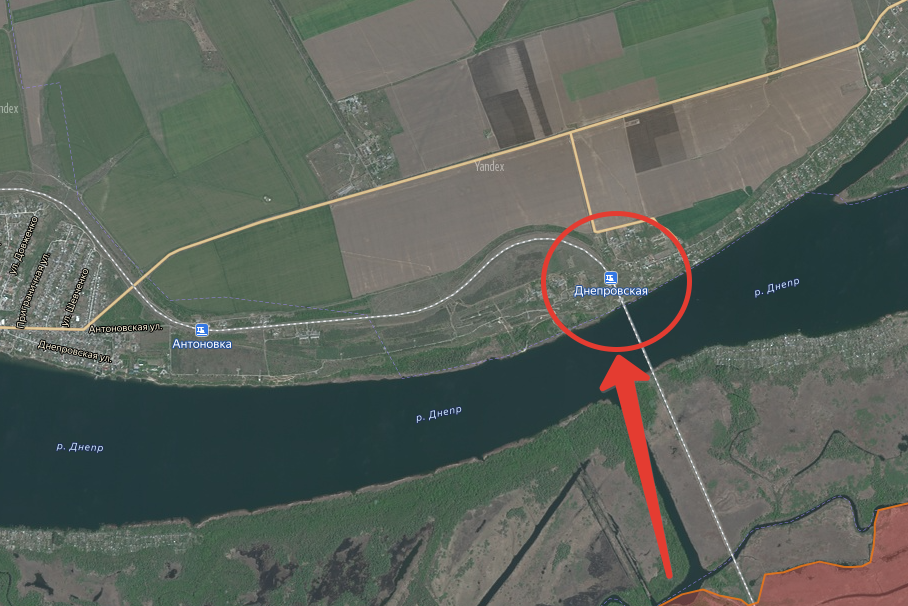 Днепровское на карте Lost Armour 