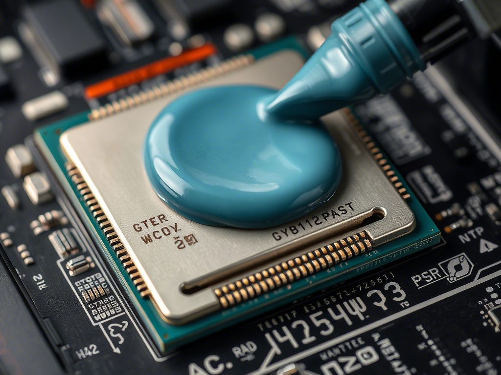 Процессор ноутбука с нанесенной термопастой