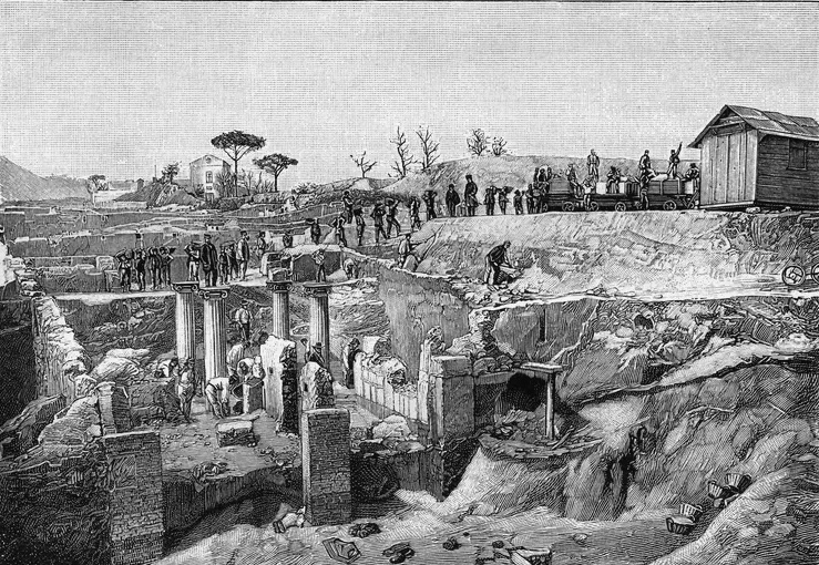 Раскопки Помпей в 1890-х годах