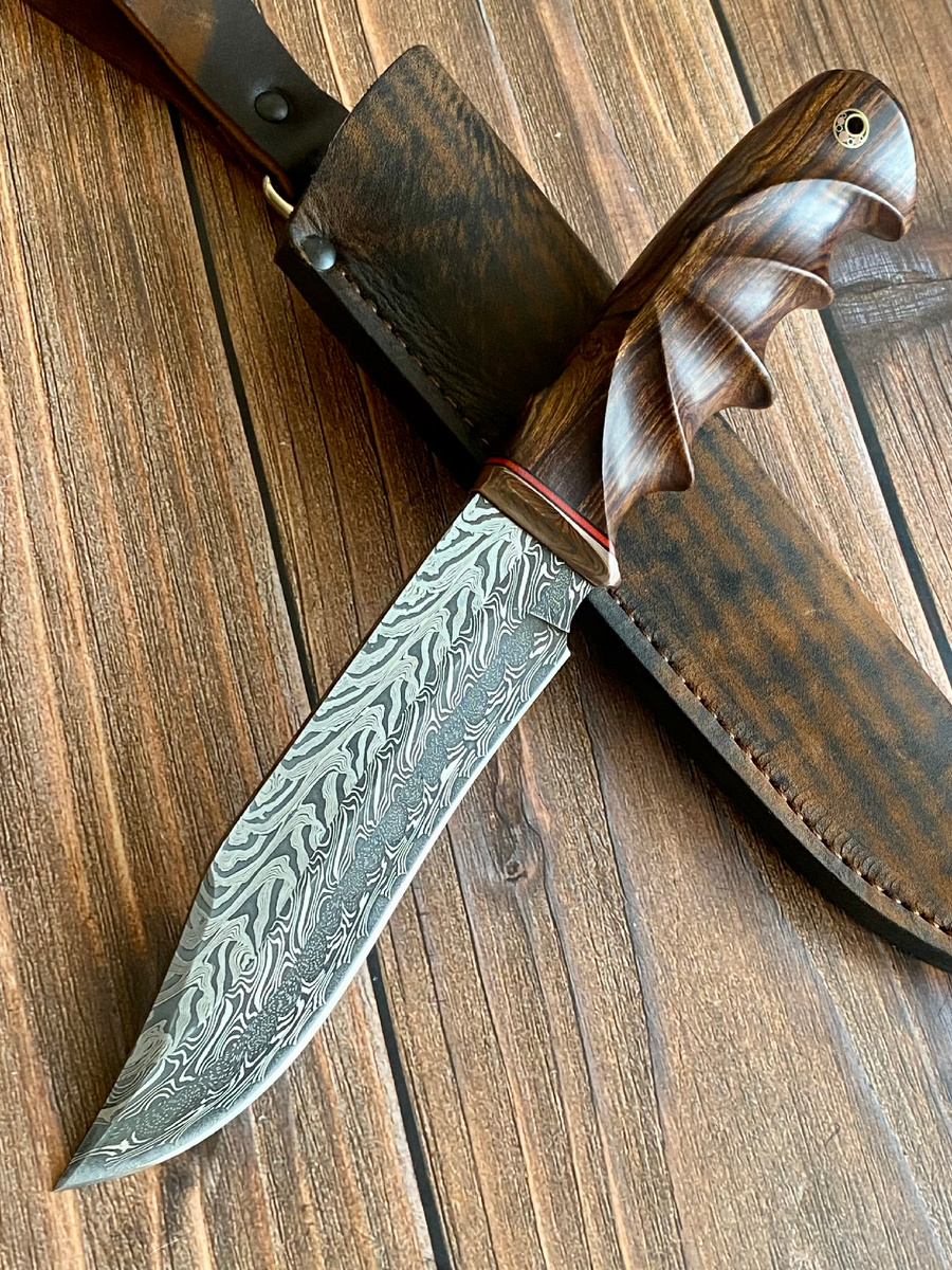 Авторский нож ручной ковки, сборки и обточки 