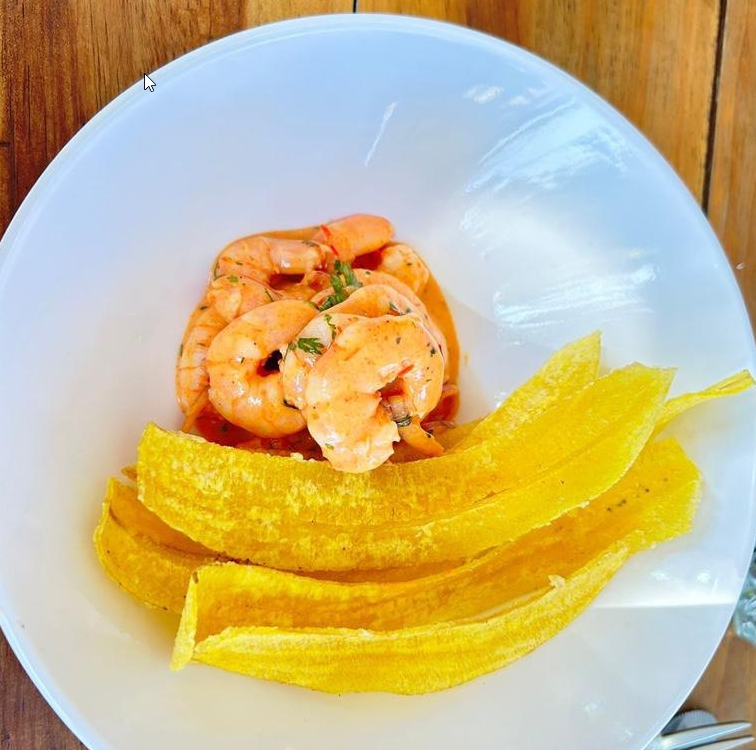 Колумбийское севиче с сушеным бананом и креветками. Мое фото. 