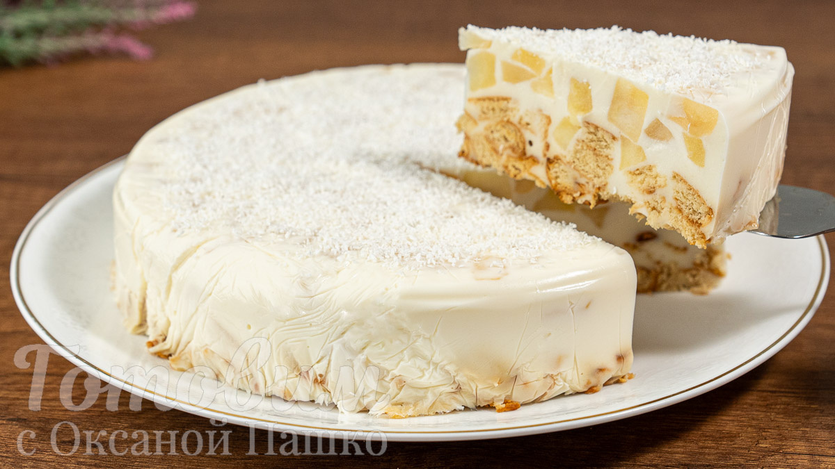 Торт БЕЗ выпечки с карамельными яблоками!