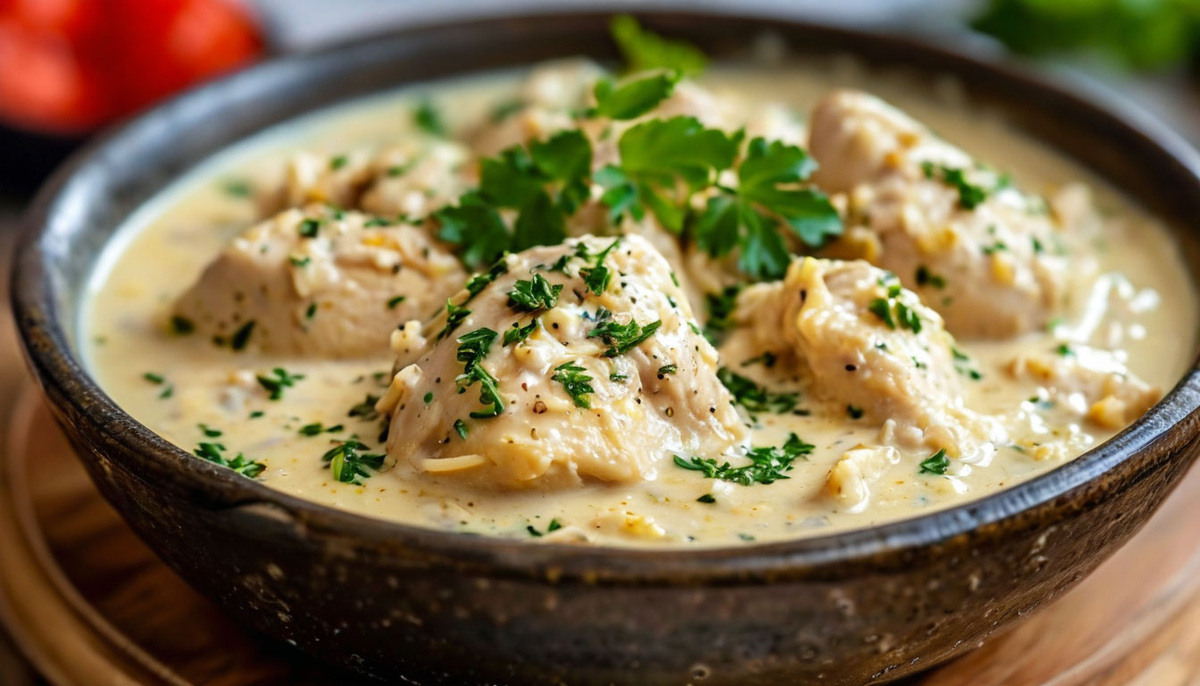 Тушеная в сметане курица