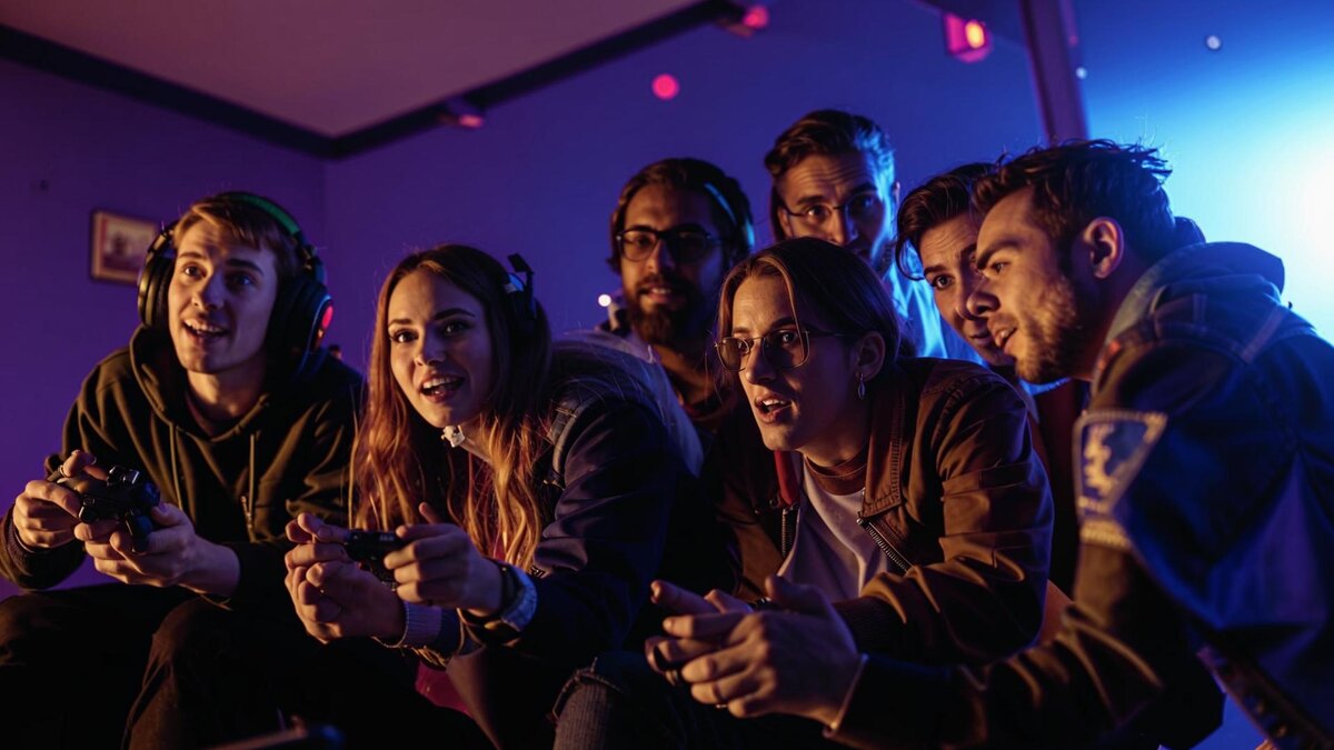 Молодёжь за игрой в ГТА-5