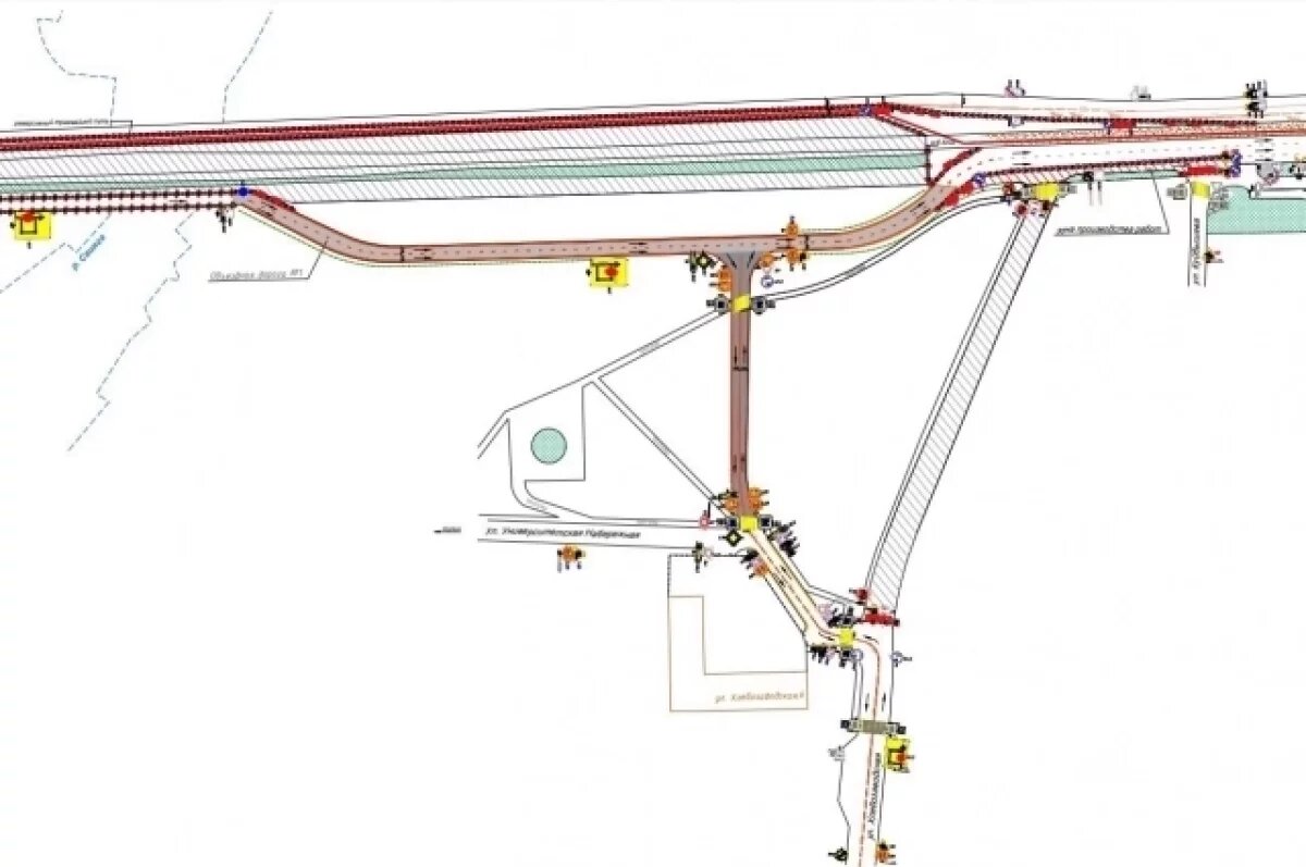    В Ульяновске изменили схему движения на подъезде к «минаевскому» мосту