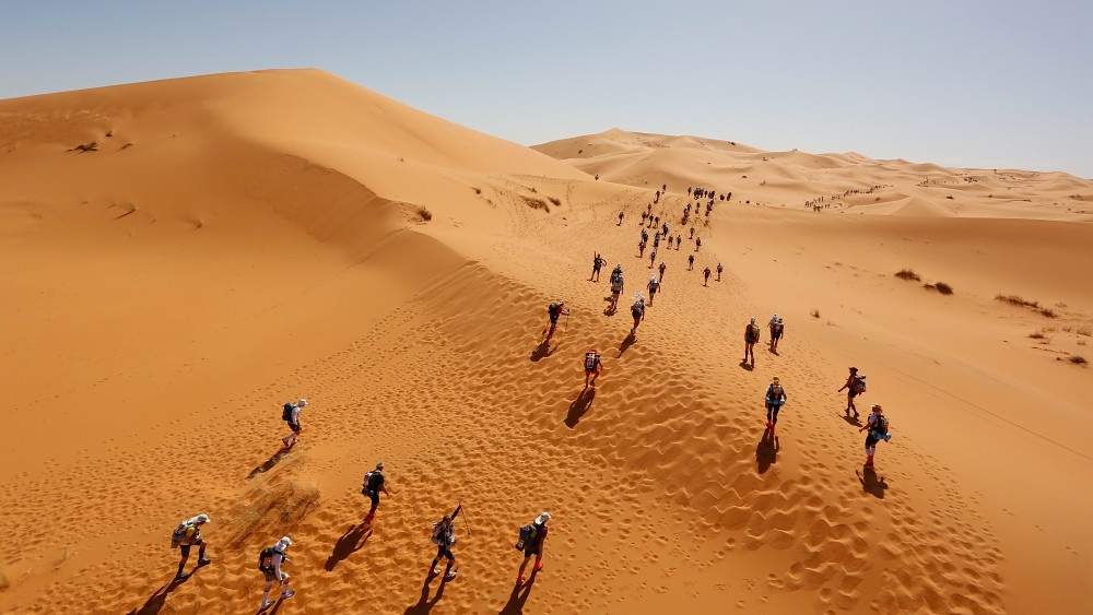 Так выглядит гонка Marathon des Sables, современность. 
