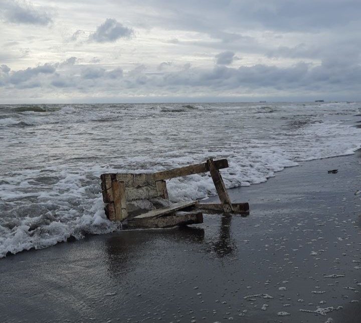 На берегу Черного моря.  Грузия 