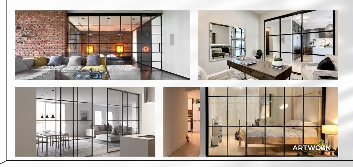 10 креативных идей для зонирования пространства с помощью лофт-перегородок 