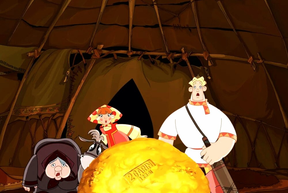 Кадр из мультфильма "Три богатыря"