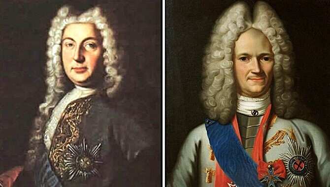 Б.Шереметев (слева) и А.Меншиков (справа)