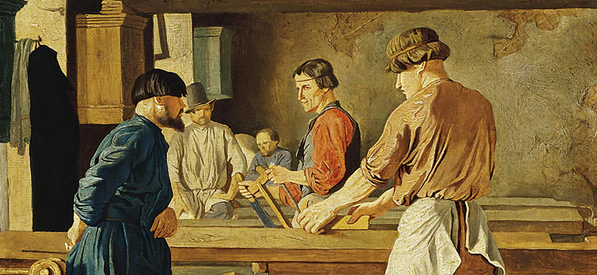 Щедровский Игнатий Степанович "Столярная мастерская" 1839г
