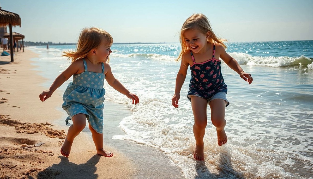 дети и море