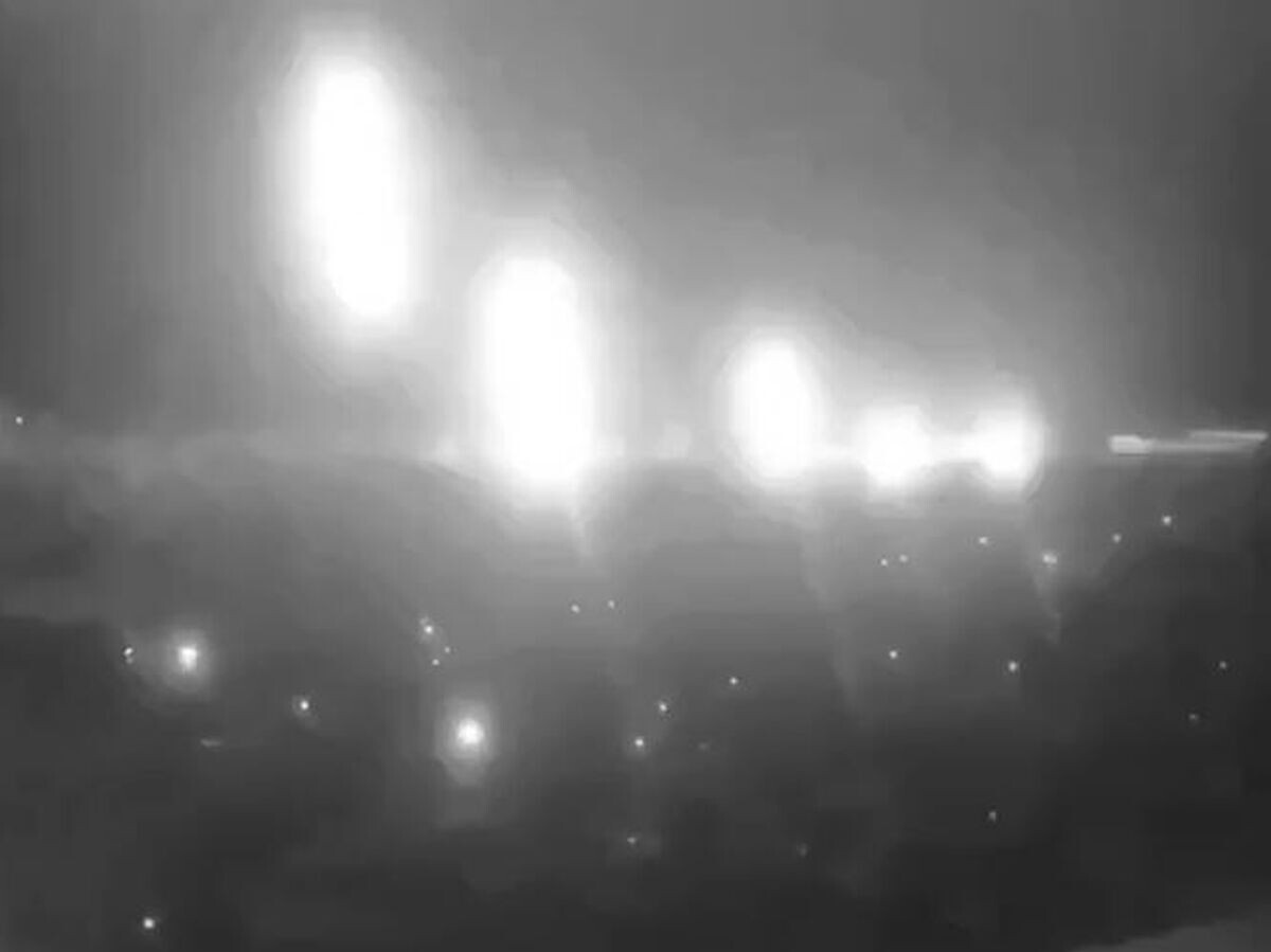    Кадр видео удара по Днепропетровску