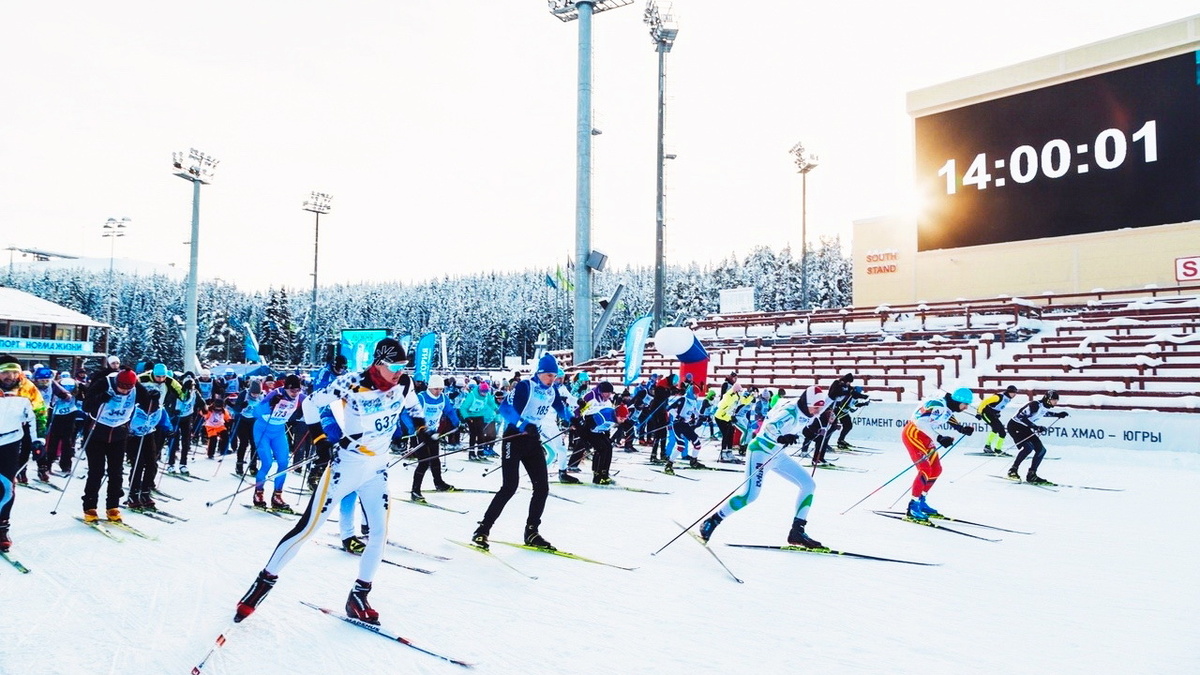    Почти 1900 участников из 37 регионов России уже заявились на Югорский лыжный марафон